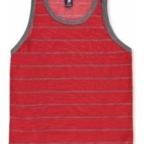 Red & Grey Heather Striped Tank Top
