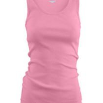 Pink Ribbed Slim Fit Cotton Singlet