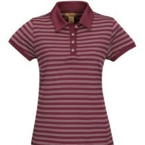 Maroon & White Feeder Stripe Polo