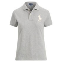 Heather Grey Classic Logo Polo