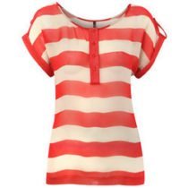 Coral Feeder Stripe Casual Tee